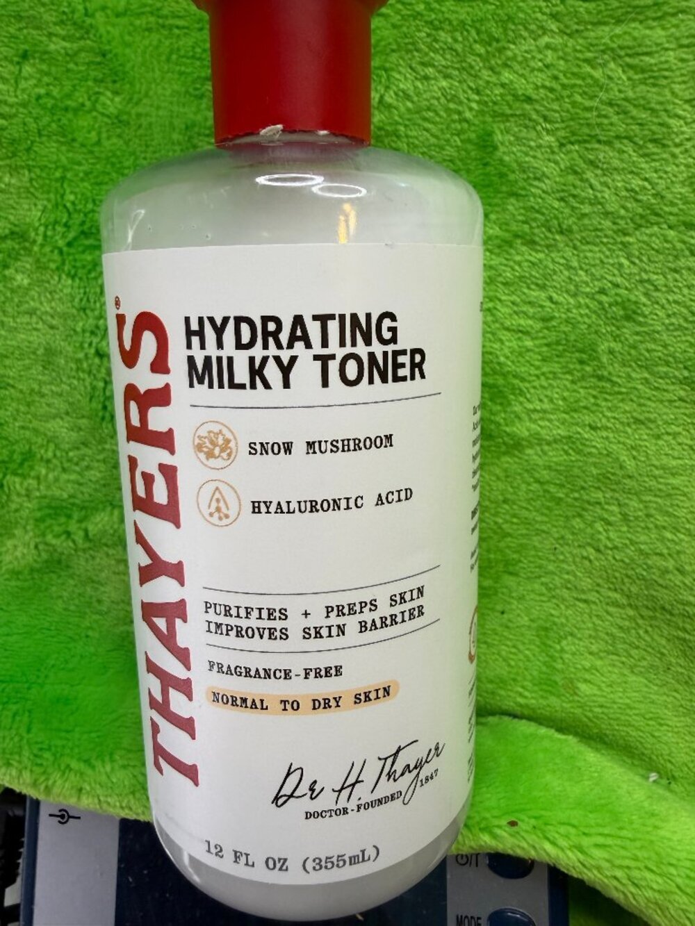 Thayers Hydrating Milky Toner Snow Mushroom Hyaluronic Acid 12oz